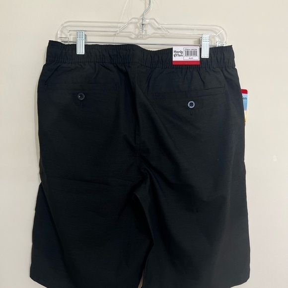 Hang‎ Ten Men's Chino Shorts Stretch Drop In E-Waist Black Size Medium NWTO - Picture 2 of 6